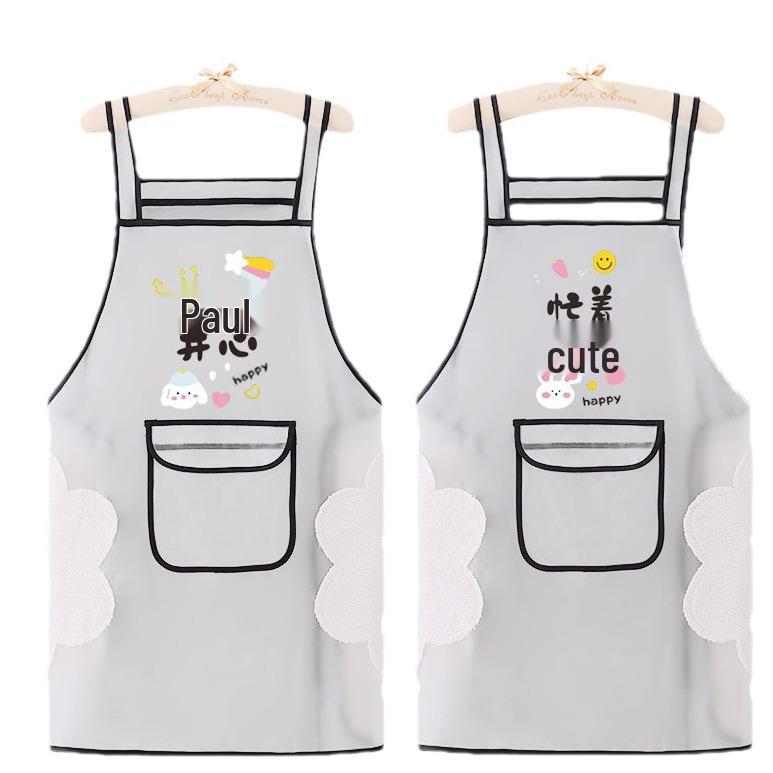 New Transparent TPU Apron: Waterproof, Oil-Resistant, Dirt-Resistant Cartoon Protective Waist Cover.