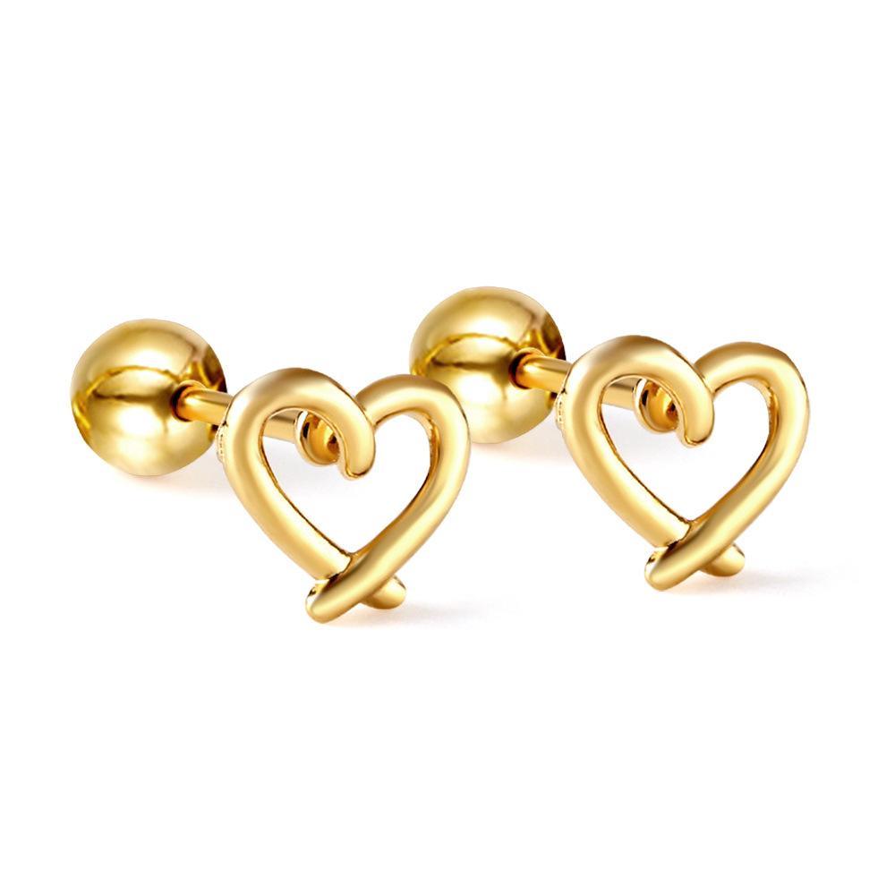 2026 European and American Love Stud Earrings, Fashionable Niche High-end Simple and Versatile Earrings
