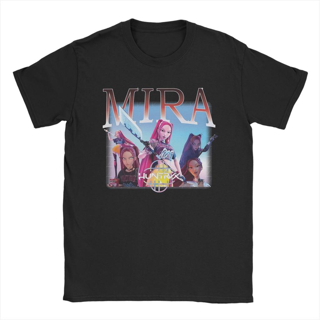 Mira Kpop Demon Hunters Huntrix T-Shirt Summer Cotton T-Shirts For Men Harajuku Casual Tee Shirt Short Sleeve Y2K Fun Tops