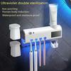 Intelligent Ultraviolet Sterilization Toothbrush Holder Multifunctional Household Toothbrush Holder Wall-mounted Punching-free