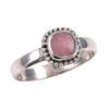 Natural Rhodochrosite Gemstone 925 Solid Sterling Silver Jewelry Ring S.8 Q1l11