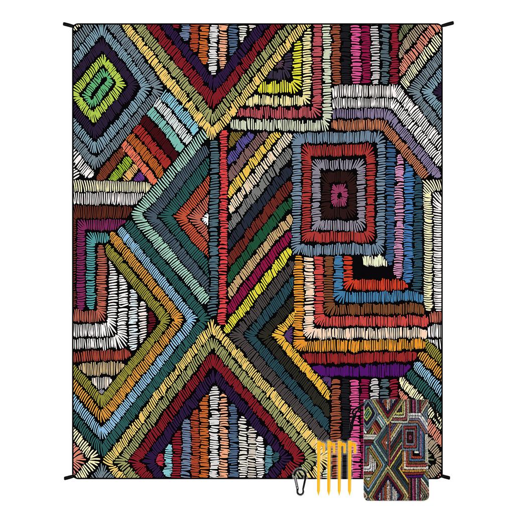 Bohemian Beach Mat Moisture-proof Mat Outdoor Seat Cushion Picnic Mat Customized Tent Camping Floor Mat 180 * 220CM 550g