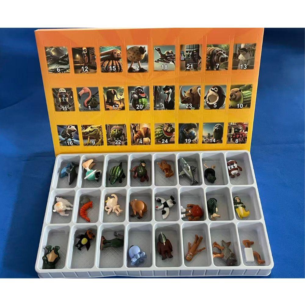 Discover Intime Unisex A 24Pcs Italian Brainrot Tung Tung Sahur Figures Doll Tralalero Tralala Bombardino Crocodilo Shimpanzini Bananini Model Toy Present