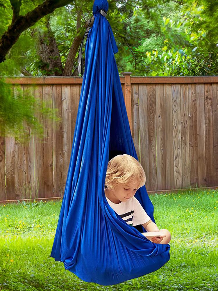 Swing for Children's Child Home Hammock Hangemock Adjustable Yoga Fitness Tool with Extension Straps Carabiner