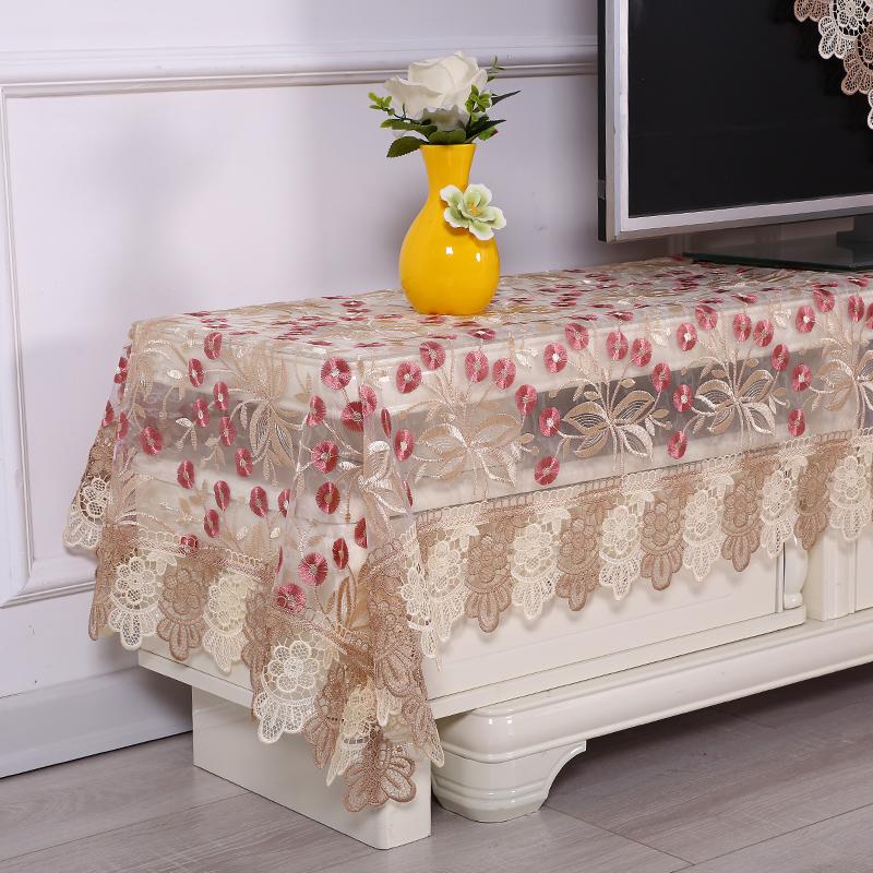 Față de masă brodata de lux Europa Masa Masa de sufragerie Fata de masa de papadie Fata de masa din Dantela Dulap TV Husa de praf de pantofi