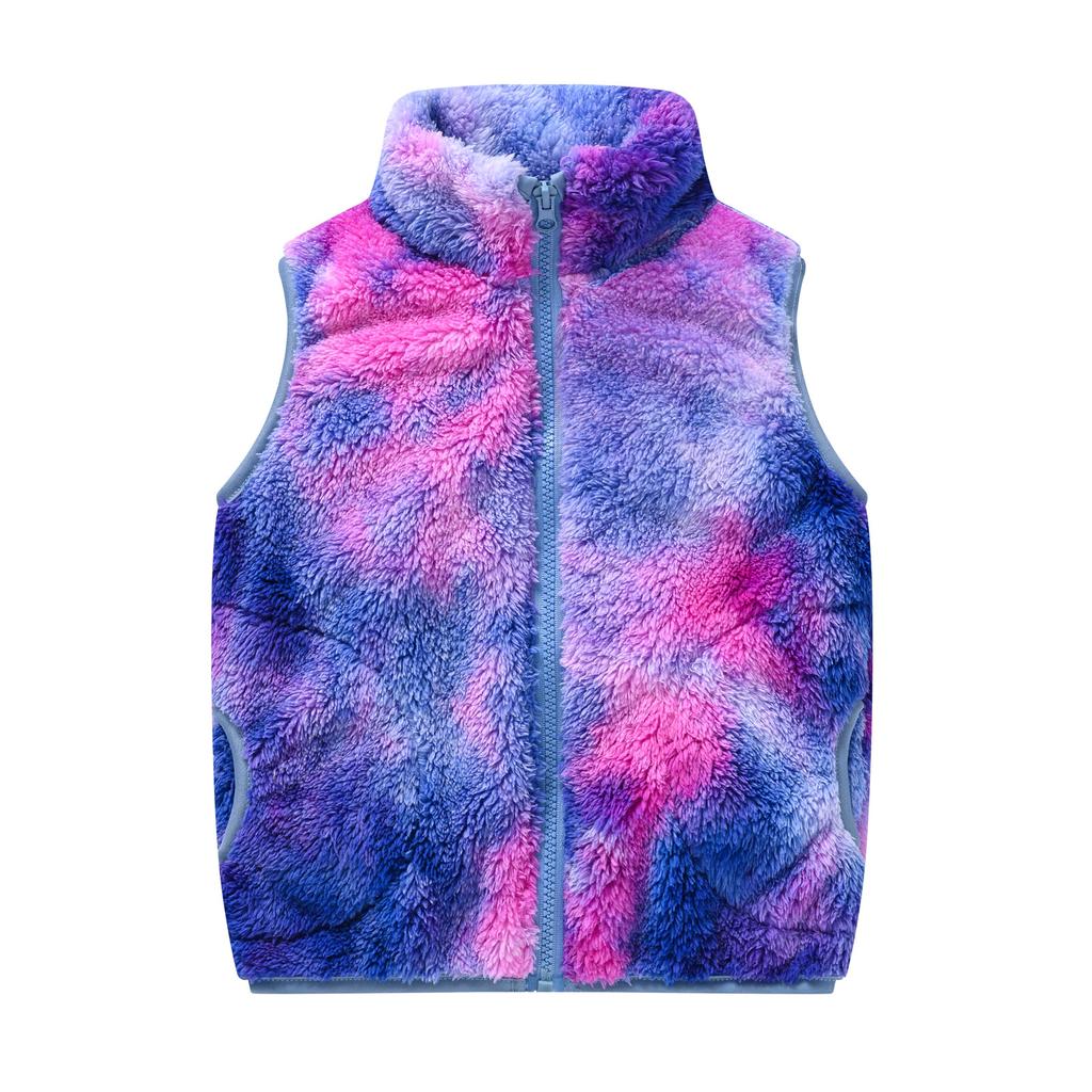 Lässige warme Samtweste für Jungen und Mädchen in mittlerer und großer Kindergröße, koreanische Version mit Taschen, Stehkragen, Pulloverweste, Jacke
