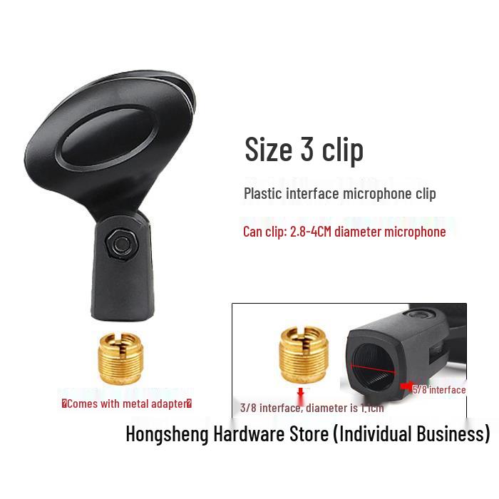 Universal Boom Arm Microphone Clip for Broadcasting & Interviews