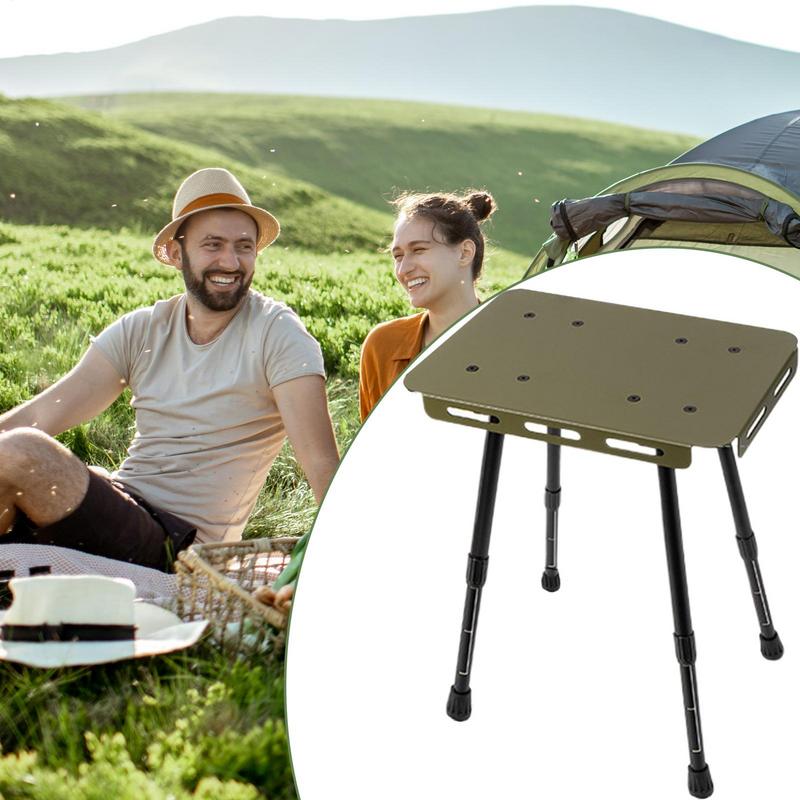 Folding Picnic Table Fold Up Table Portable Furniture Desk With Adjustable Height Anti-Slip Heavy-Duty Stool For Classrooms Dorm
