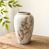 French Retro Wabi-Sabi Style High-End Ceramic Vase Jingdezhen Pot Living/Dining/Bedroom/Office Flower Arrangement Decor Dried