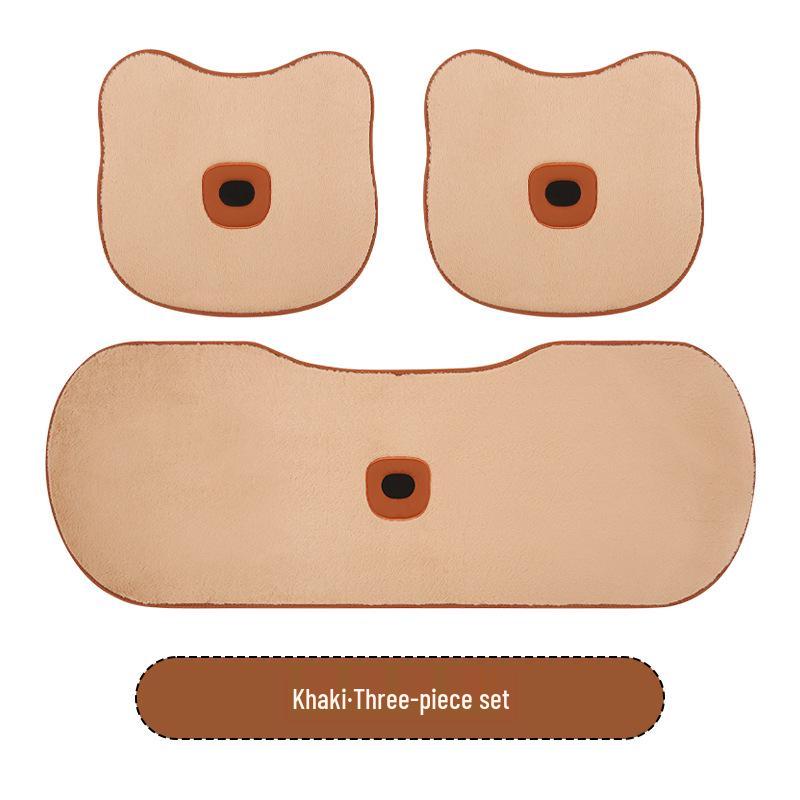Cute Bear Plush Winter Car Seat Cushion for Mazda EZ6, CX30, CX50, and Mazda 6