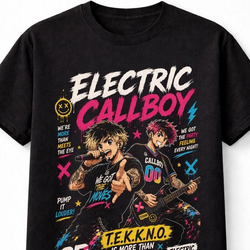 T-shirt Unisex Electric Callboy Metalcore Techno Rock Band