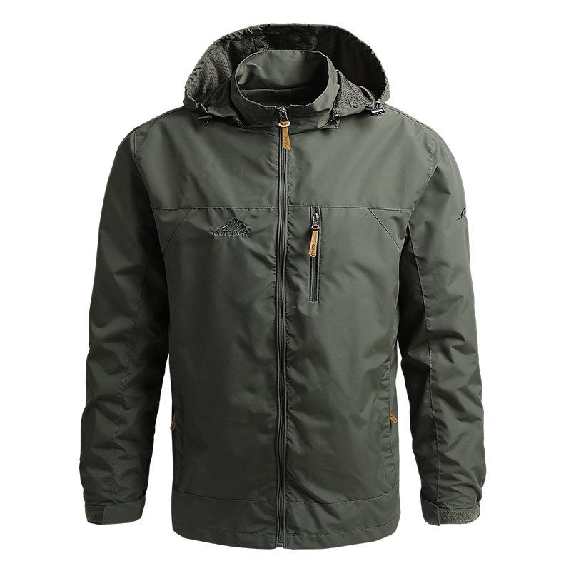 Mens Windbreaker Jackets Waterproof Hooded Coat Male Combat Jackets Men Autumn Outdoor Hiking Biking Bomber Outwear