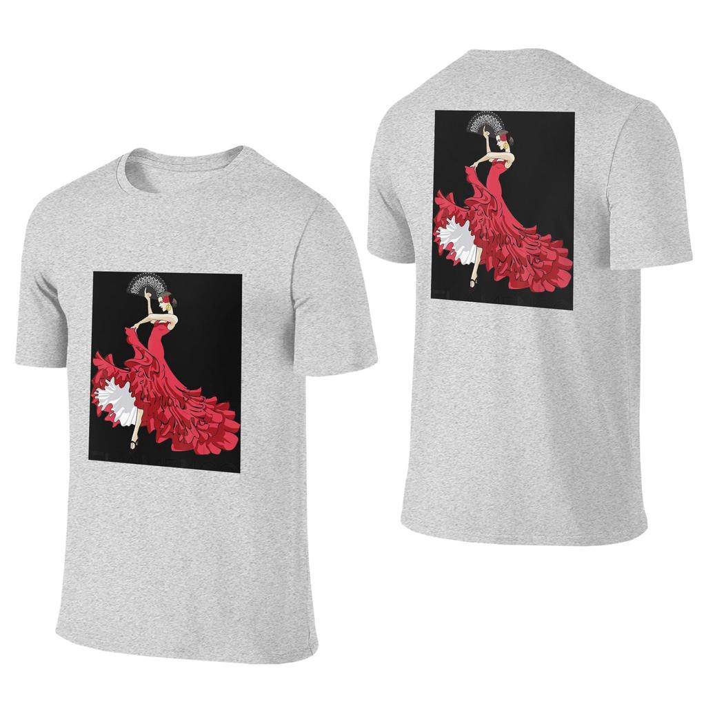 100 Cotton FlaUnisexco Dancer Spain TShirt Unisexs Double Sided T Shirt Unisex Crew Neck Summer Shirts Tops S6XL