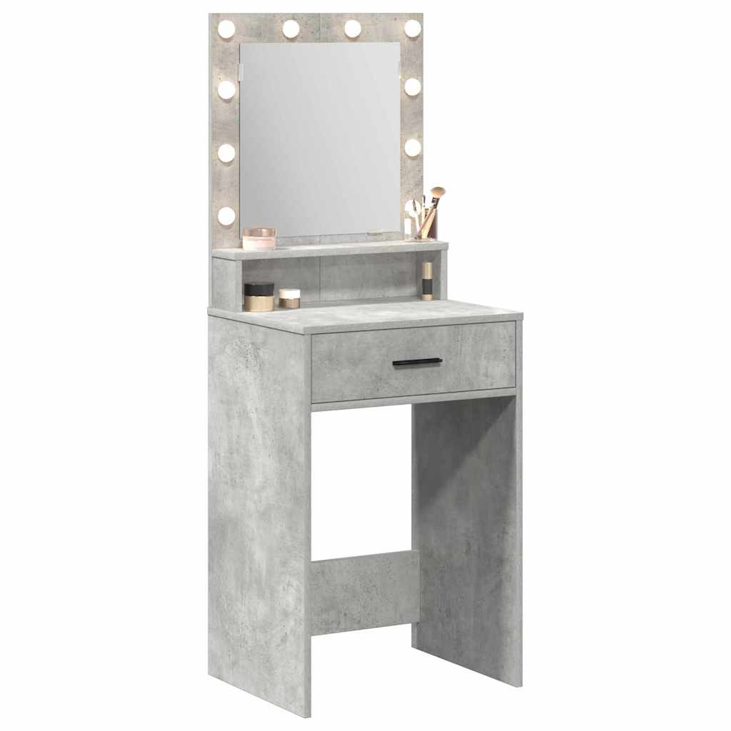 Makeup Table Concrete Grey 50 x 41 x 135 cm Particleboard