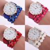 Elegant Floral Quartz Bracelet Watch Fashionable Women's Jewelry Timepiece