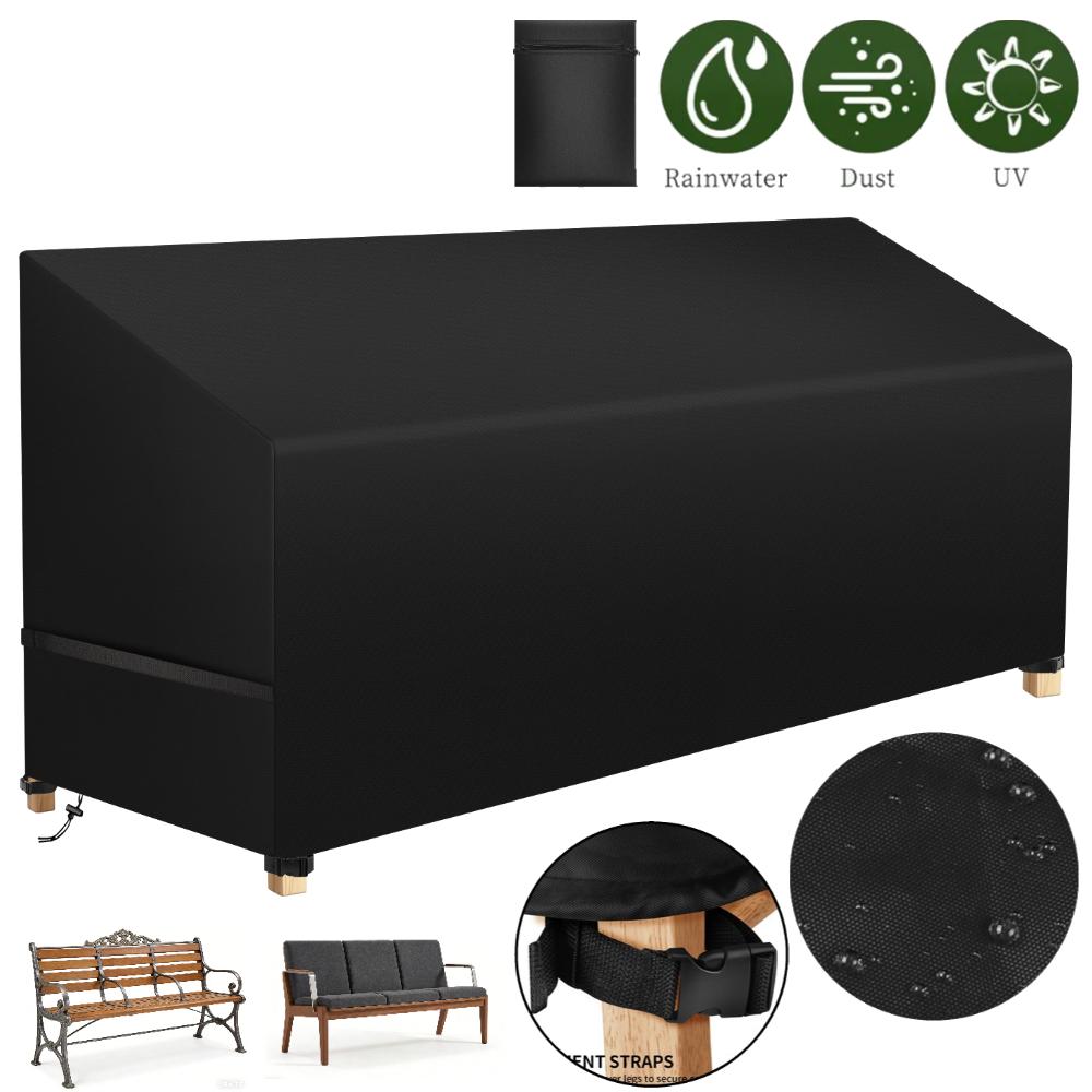 162x66x66x89CM Garden Bench Seat Cover Waterproof 210D Oxford Garden Bench Furniture Cover 3 Seater Outdoor Chairs Covers