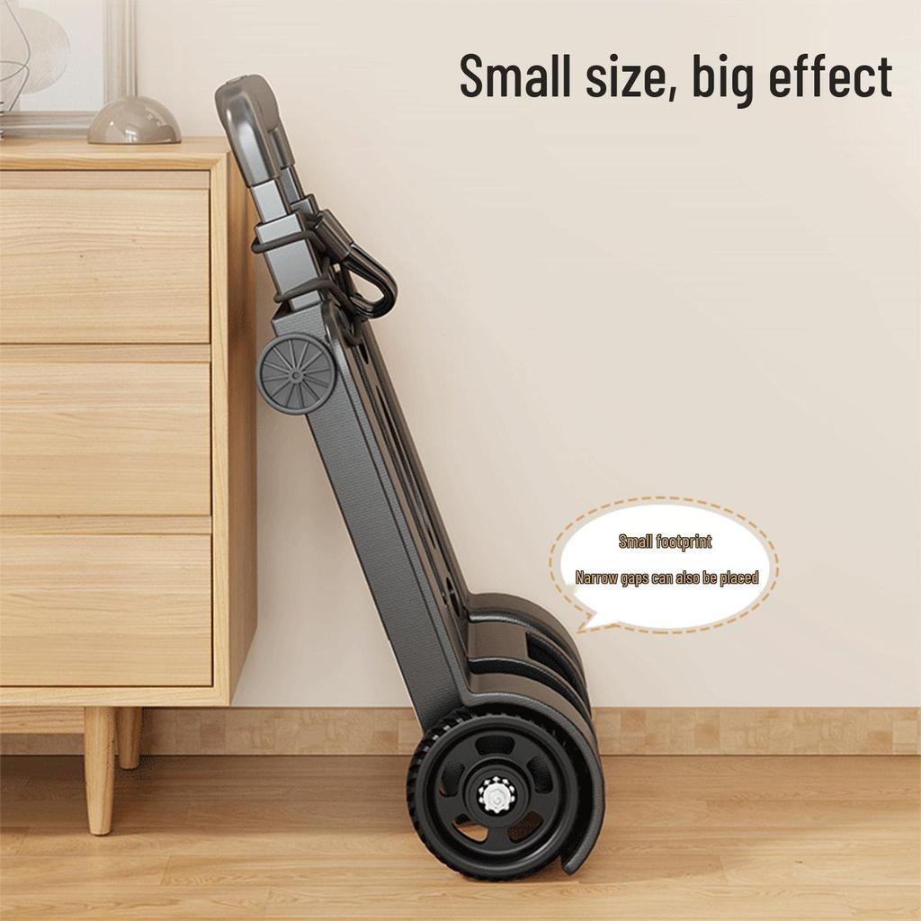 Foldable Two-Wheel Handcart for Groceries and Luggage