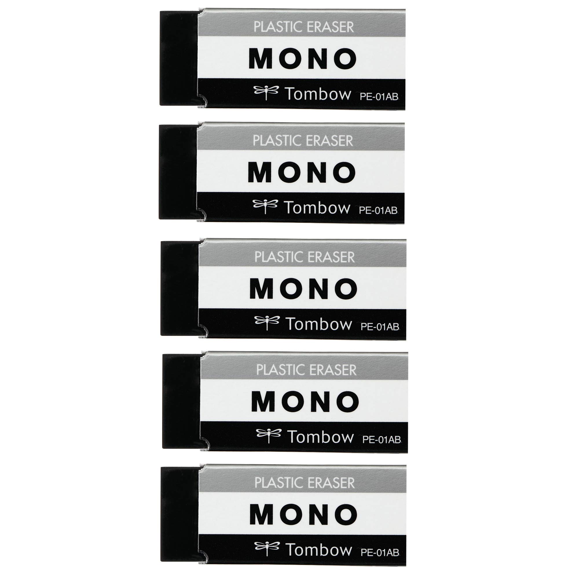 

Ластик Tombow MONO Black (Упаковка из 5 штук / Упаковка из 15 штук) Ластики высокого качества (43x17мм) 5 Pieces