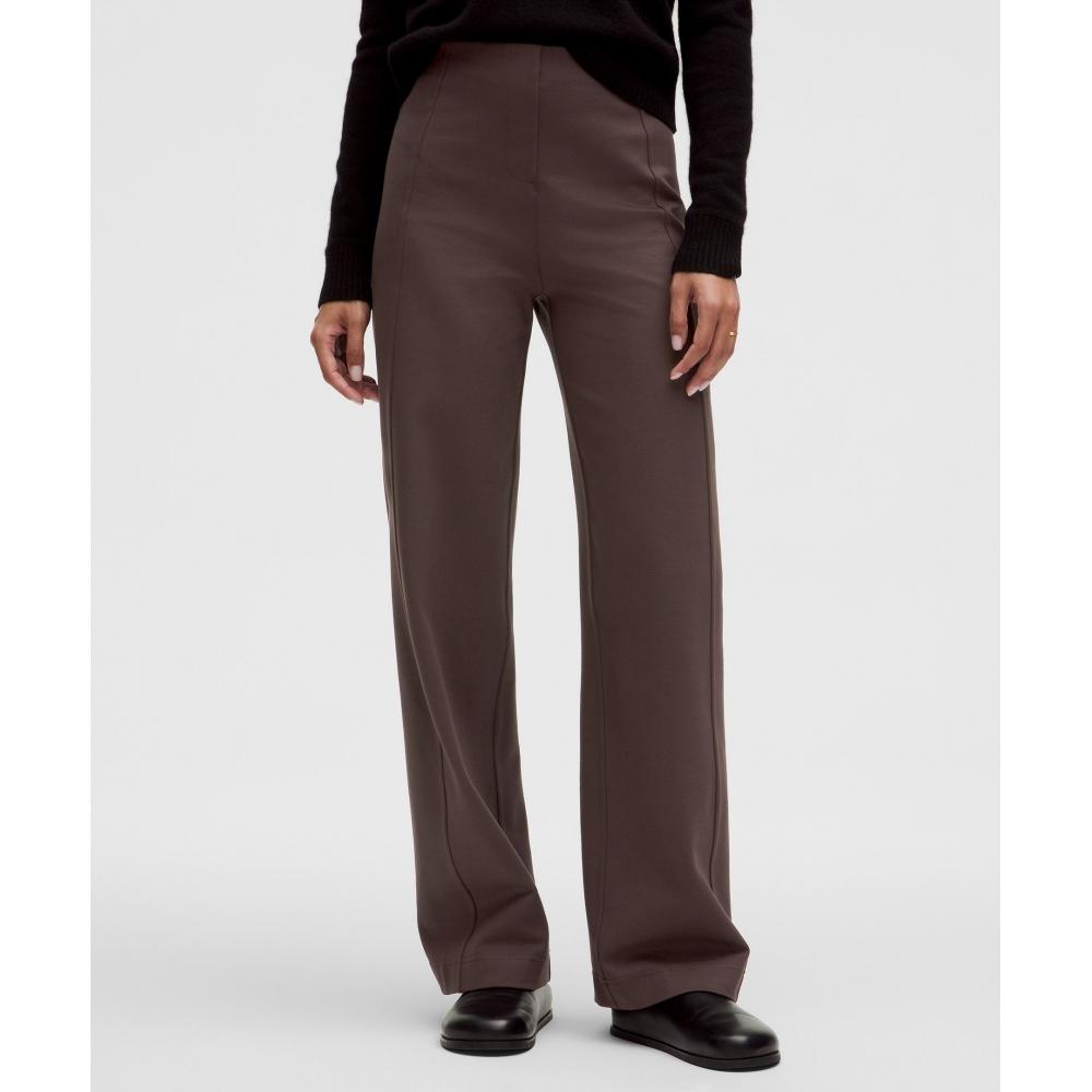 

LululemOn Stretch Knit Straight Leg Pull On Pant Espresso XXXS