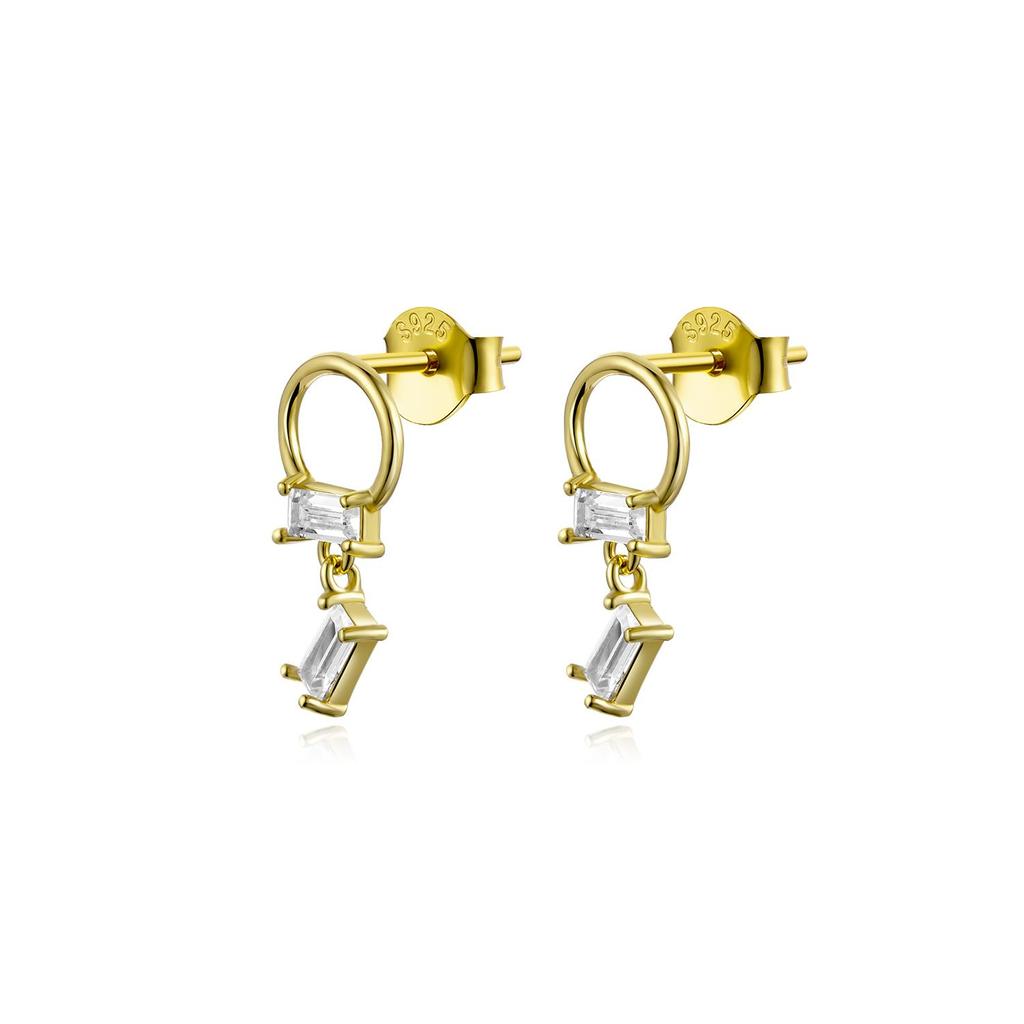 ANDYWEN 925 Sterling Silver Black Zircon Stud Earring Fashion Rock Punk CZ 2023 Jewelry Jewels