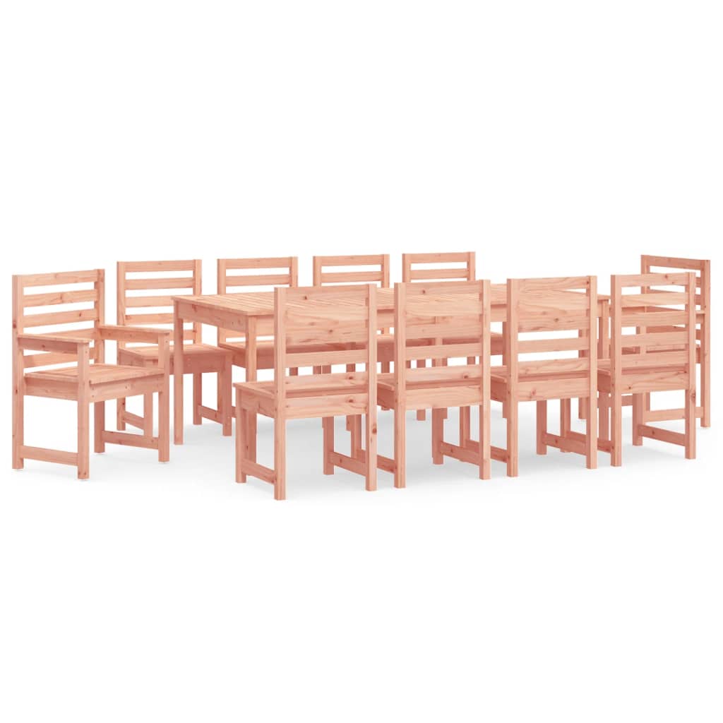 11 piece Garden Dining Set Solid Douglas Fir Wood
