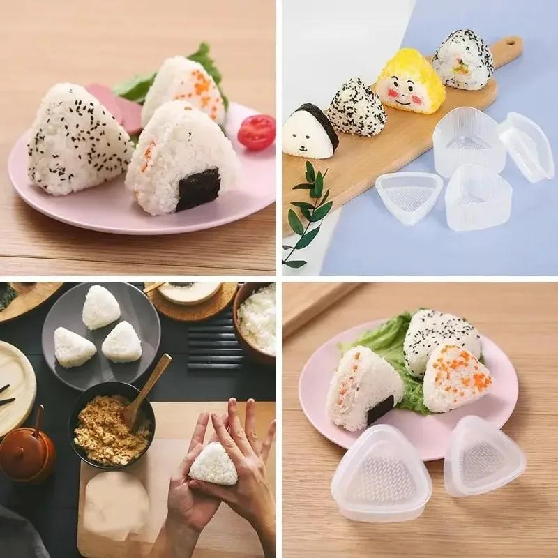 Creative DIY Sushi Mold Box Transparent Triangular Sushi Maker Mold Onigiri Rice Ball Food Press Sushi Kitchen Bento Accessorie