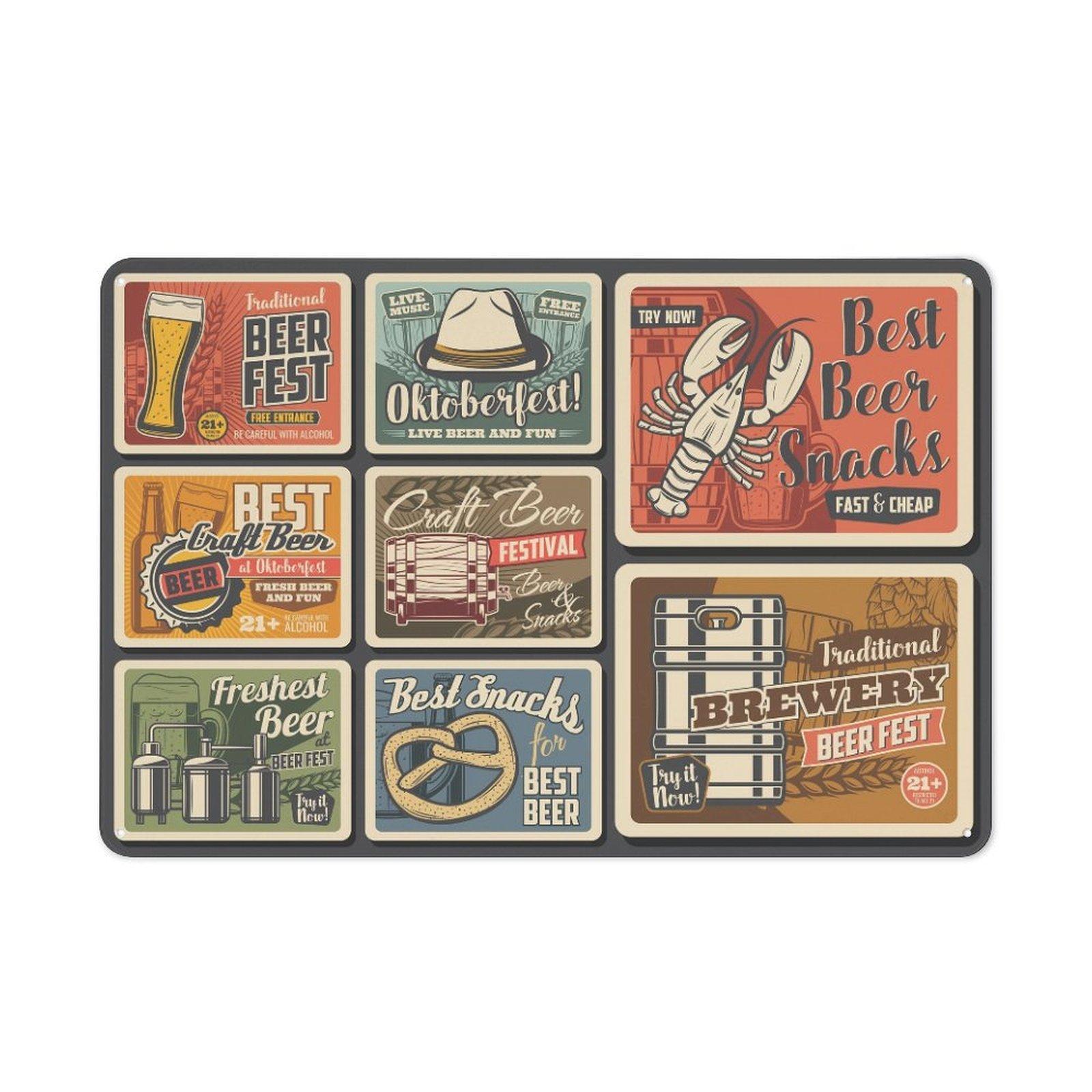 

One Pack Horizontal Rustic Tin Wall Art Sign 2030cm 3040cm Vintage Metal Poster For Home Bar Garage Cafe Kitchen Living Space 20*30CM