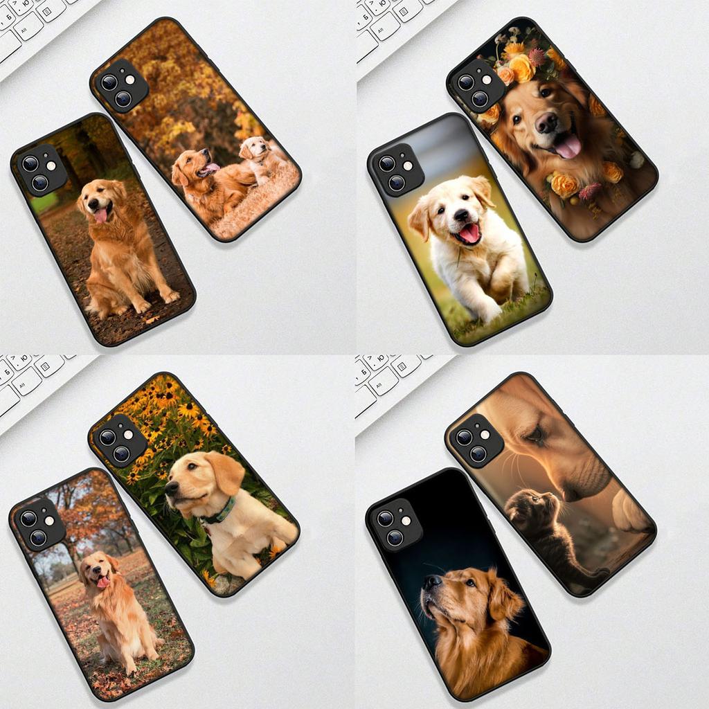 Casing for Apple iPhone 16 14 15 Plus 11 Pro Max 16E ProMax + 16Plus 15+ 14+ Phone Cover Protective Case Golden Retriever Dog