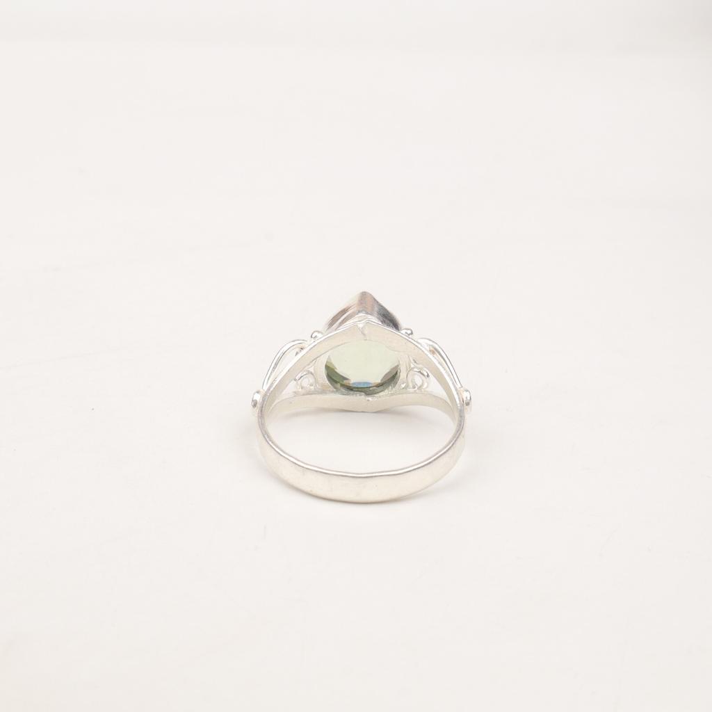 Natural Green Amethyst Gemstone 925 Sterling Silver Jewelry Handmade Women Ring RR-46-5
