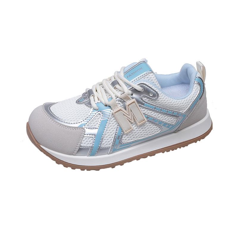 

Дышащая сетка немецкие тренировочные туфли женские 2025 лето новый популярный на толстой подошве универсальный повседневный обувь Форреста Гампа спортивная маленькая белая обувь 40 синий