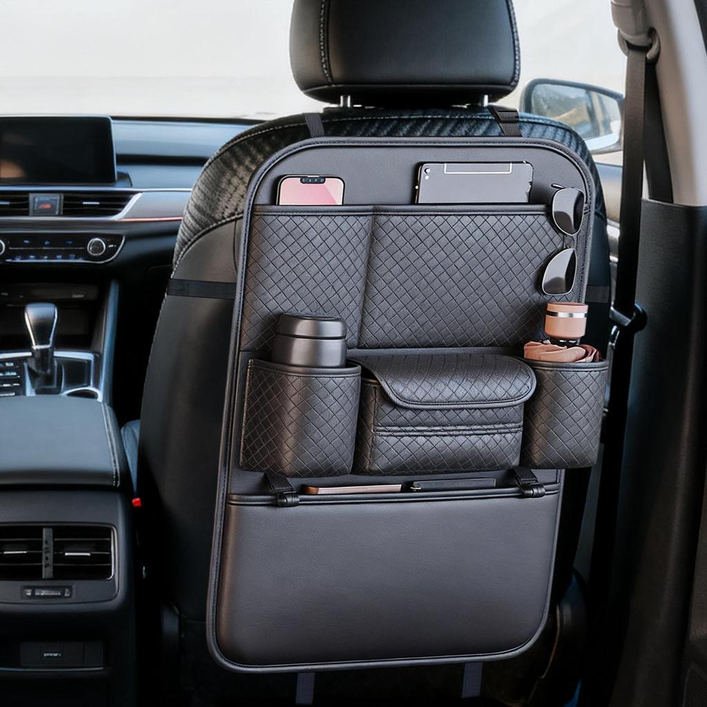 Car Back Seat Organizer Large Capacity Storage with Tablet Holder Automotive Organizer for Toys, Books, Snacks, Fits SUV, Sedan