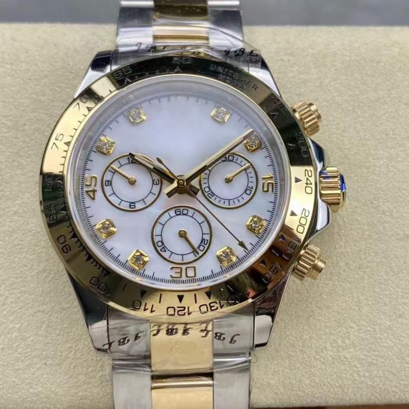 Rolex Daytona 40mm Diamond-Inlaid Multifunctional Automatic Mechanical Men's Watch.