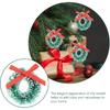 24Pcs Mini Christmas Wreath Artificial Dollhouse Decoration Miniature Christmas Wreath Christmas Tree Hanging Ornaments Christmas Decorations