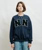 NONAMENEED Logo Felt Pocket Sweatshirt Navy