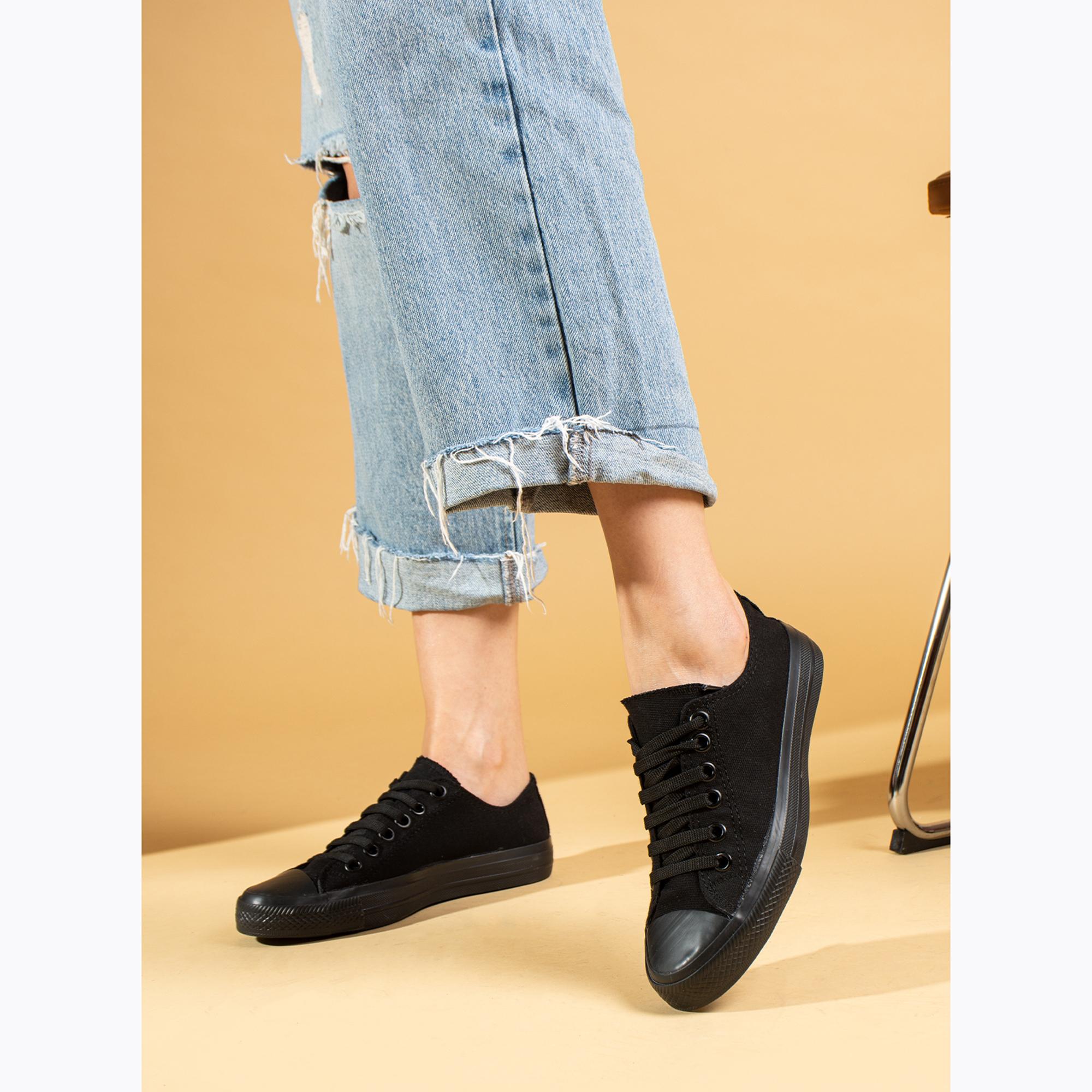 

Комфортные модные женские повседневные кроссовки на плоской подошве с низким верхом A3232-20Black Black