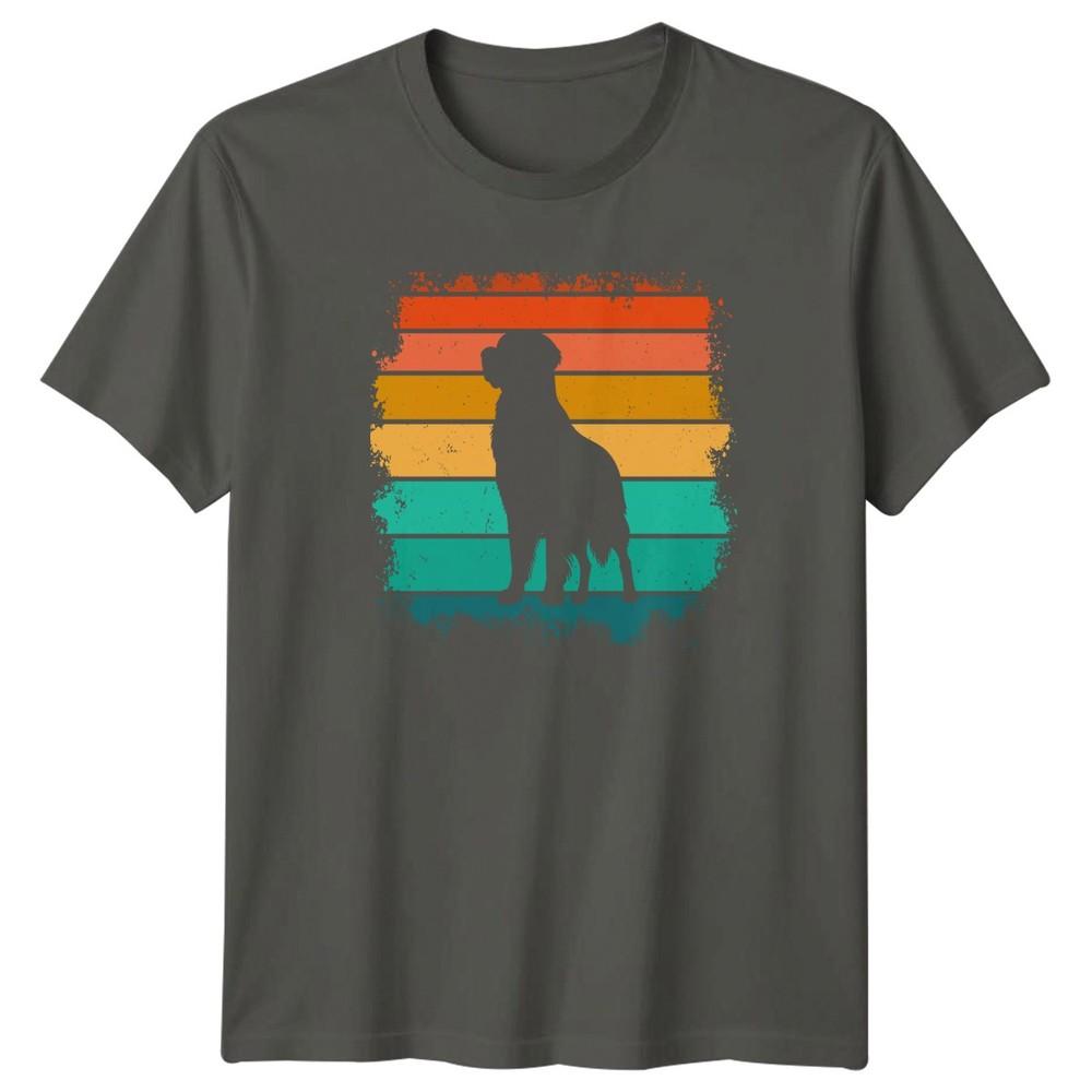 Vintage Sunset Dog Silhouette Retro TShirt Dog Lover Dogs Birthday S
