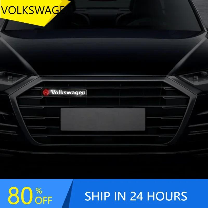For VOLKSWAGEN VW New Jetta VW For Volkswagen Car Styling Car Decorative LED Lights Front Hood Grille Decoration Badge For Volks