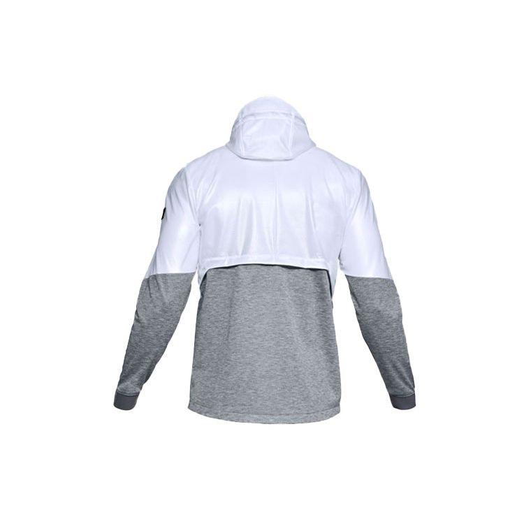 Under Armour Hybrid Spliced Hooded Windbreaker Jacket Men Jackets White 1306456-100