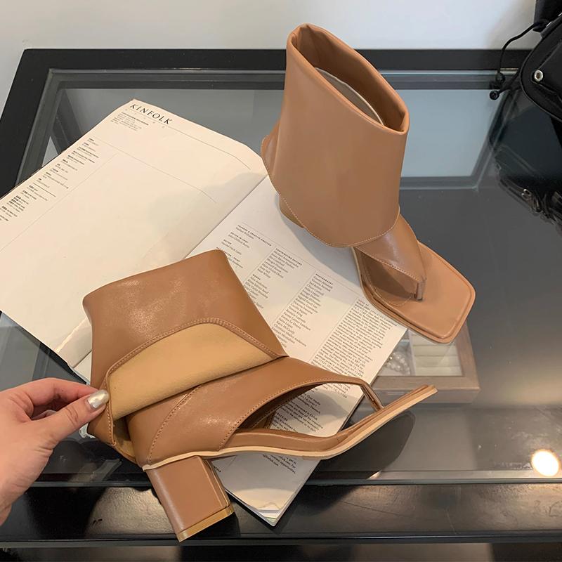 

Ankle Women Sandals High Heels Clip Toe Shoes Designer Summer Dress Pumps 2025 New Chunky Cool Boots De Mujer Zapatos 35