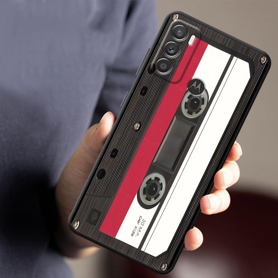 Case for Motorola Moto G53 G30 G52 G32 Edge 20 Pro 30 Lite G60s G22 Edge40 G50 G51 G73 G71 Phone Cover Vintage Cassette