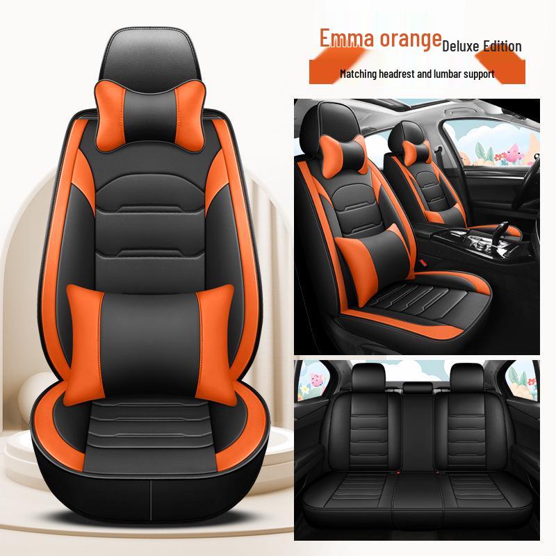 Universal Full-Wrap Four Seasons Breathable Leather Car Seat Cover