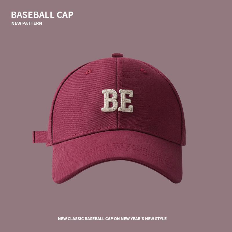 Baseball cap Men's wide brim three-dimensional embroidery cap Big head circumference Hard top sun visor Casual baseball cap