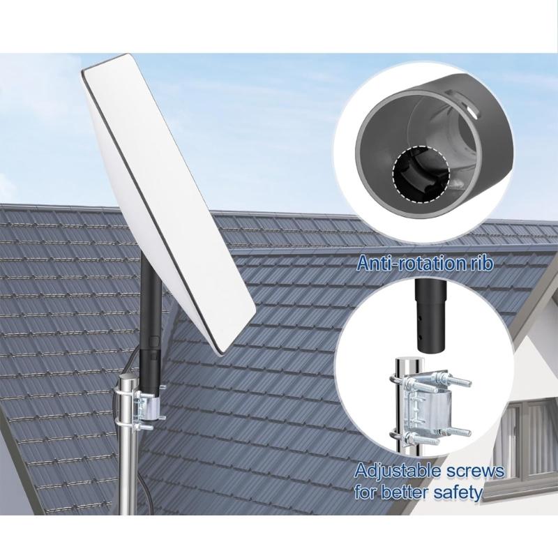 Waterproof Mount Adapter Poles Mount for Antenna Mast Poles Satellite Mast Adjustable Mount for V2 Pipe Adapter