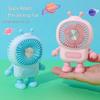 Creative Astronaut USB Rechargeable Mini Fan: High-Wind Portable Cartoon Handheld for Outdoor Use