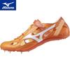 Mizuno Chrono Inks 9 Track and Field Short Track and Field For Tracks Under 2E Shoes, Club, Lightweight, Distance, Spikes, 800m, Orange/White, 26.5