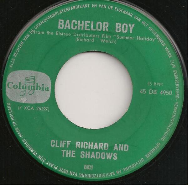 

7inch Record CLIFF RICHARD THE SHADOWS Bachelor Boy Next Time 45DB4950 COLUMBIA 1962 Netherland Rock Used