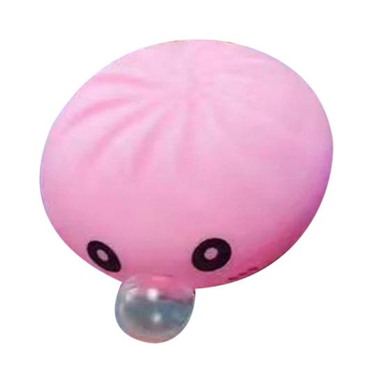 

Bubble Blowing Dumpling Toy Squeeze Box Soft with Steamer Steamed Bun Sensory