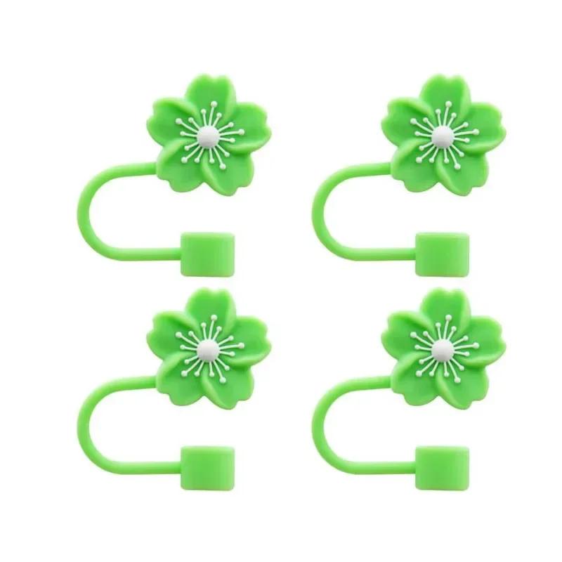 

2/4pcs Straw Cover Cap for Stanley 10mm Reusable Straw Tips Lids Flowers Tip Covers Cup Accessories,Silicone Straw Topper