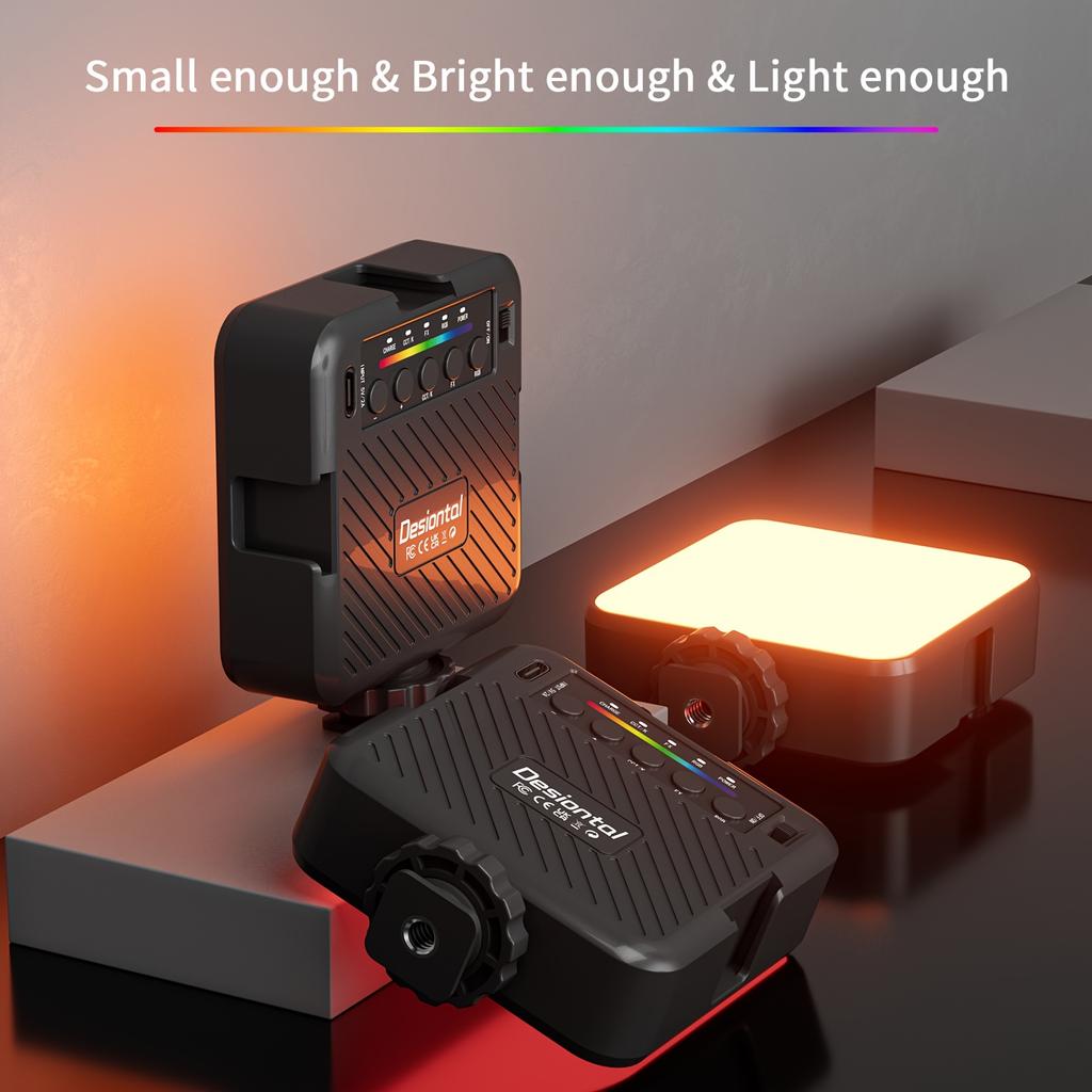 Outdoor Portable Cell Phone Selfie Photography Fill Lighting Mini RGB Video Lights Photography Lighting Selfie Light Triple Colo