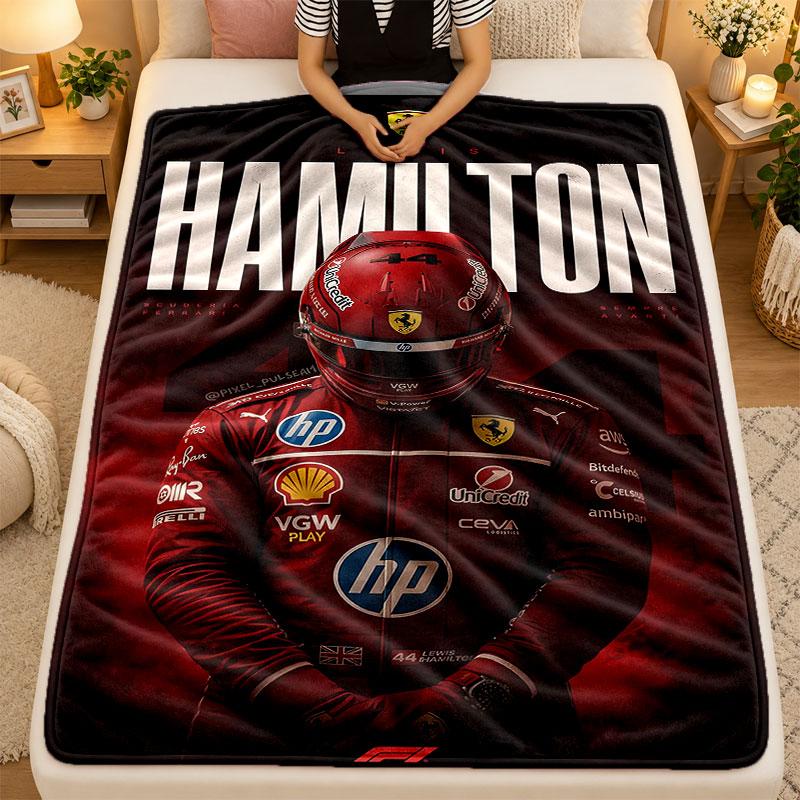 Coperta di Flanella Lewis Hamilton Calda Morbida Coperta Plaid per Uso Interno Divano Letto Soggiorno